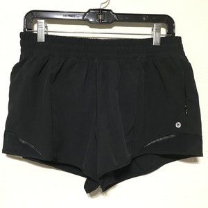 90 Degree by Reflex Athletic Shorts Womens M Black Light Weight Zip Pocket